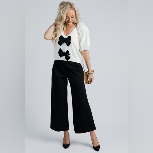 SPANX Smooth Perfect Fit Ponte Cropped Wide Leg Pant Size Medium - Picture 6 of 17